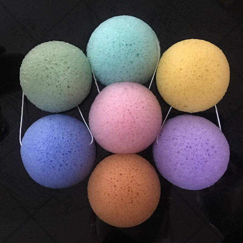 Round Konjac Body Sponge Eco Friendly OEM ODM